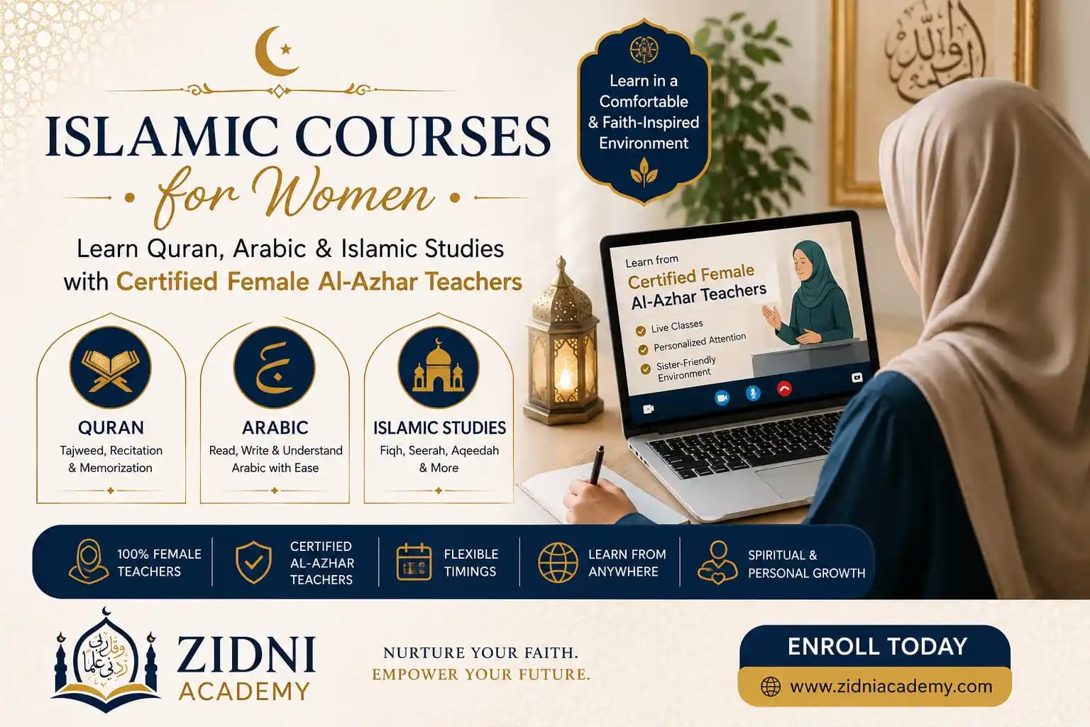 Islamic Courses for Women — Learn Quran, Arabic & Islamic Studies with Certified Female Al-Azhar Teachers