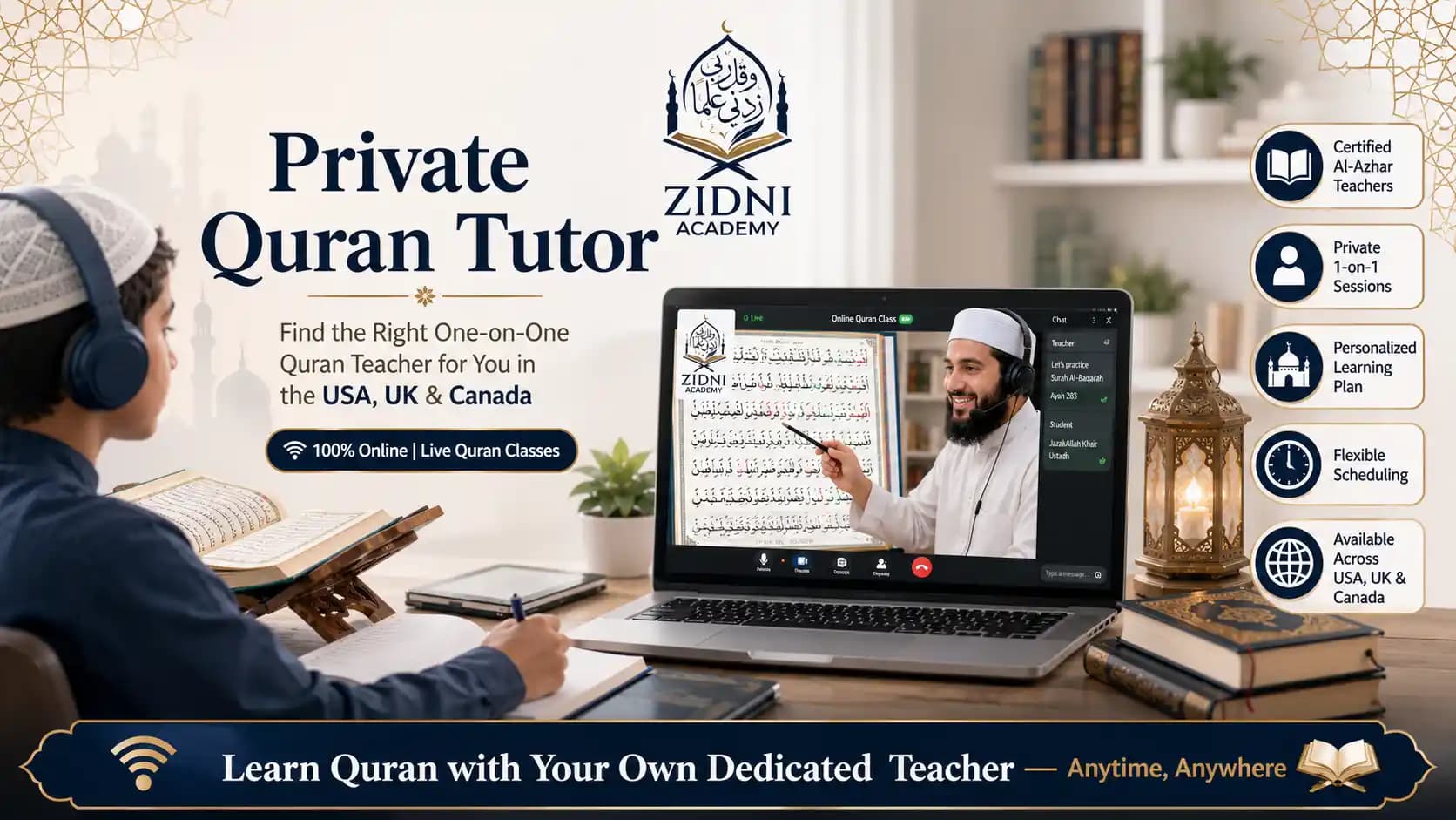 Private Quran Tutor — Find the Right One-on-One Quran Teacher for You in the USA, UK & Canada