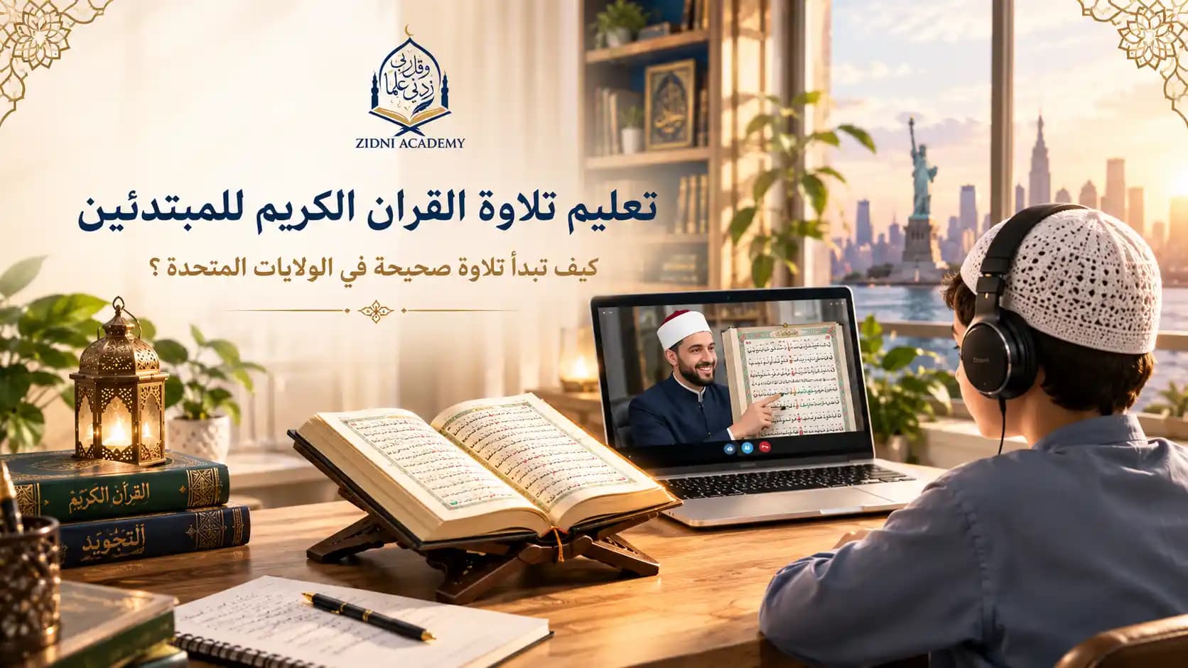 تعليم تلاوة القران الكريم للمبتدئين — كيف تبدأ تلاوة صحيحة في الولايات المتحدة ؟